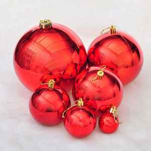 En stock, boule de Noël en plastique, boule de Noël en plastique brillante de 4 cm à 20 cm, boule de Noël plaquée brillante, décorations d'arbre de Noël - Product Image 2