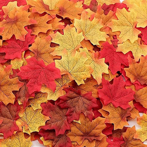 Hojas de Arce Artificiales de Seda, Hojas Caídas de Otoño Realistas, para Graduación, Navidad, Bodas, Hogar, Halloween, Fiestas y Festivales - Product Image 1