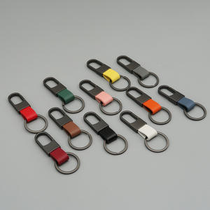 พวงกุญแจคาราบิเนอร์หนัง PU แบบสั้นของผู้ชายพวงกุญแจอัลลอย/โลหะ/เหล็กอุปกรณ์เสริมในรถยนต์สายคล้อง - Product Image 5