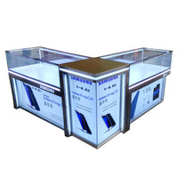 Vitrine d'exposition personnalisée en métal et verre avec éclairage LED pour produits électroniques et téléphones portables – Vitrines sur mesure