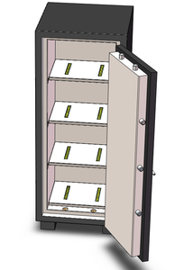 JINGYE Caja Fuerte <span class=keywords><strong>de</strong></span> Almacenamiento <span class=keywords><strong>de</strong></span> Seguridad, Bóveda <span class=keywords><strong>de</strong></span> Seguridad con Cerradura, Archivo <span class=keywords><strong>de</strong></span> Oficina, Bóveda <span class=keywords><strong>de</strong></span> Acero - Product Image 3