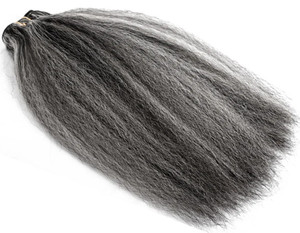 <span class=keywords><strong>Capelli</strong></span> Umani Ricci <span class=keywords><strong>Crespi</strong></span> Grigi e <span class=keywords><strong>Bianchi</strong></span> per Intrecciare, Extension di <span class=keywords><strong>Capelli</strong></span> Vergini Ondulati per Donne - Product Image 1