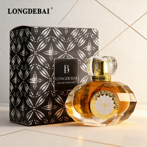 BAIDE - Botella de Perfume de Vidrio Personalizada con Logotipo de Marca Privada, 75 ml, Botella de Perfume Transparente de Lujo con Forma Irregular y Caja de Empaque - Product Image 1