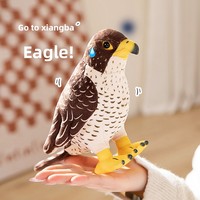 Poupée Aigle de Simulation Transfrontalière, Jouet en Peluche Super Doux, Poupée Oiseau Faucon, Ornements Cognitifs, Accessoires de Photographie, Coton PP