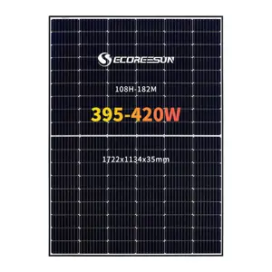 中国EcoReesun 10BB Percハーフカットセル太陽エネルギー製品182mm 108セル赤/黒の屋根の建物に適しています