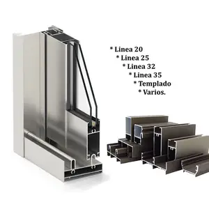 lnea 25 perfil aluminio serie 25 perfil de aluminio para puerta batiente marco aluminum profiles for windows and doors