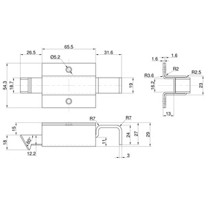 <b>Door</b> Latch <b>Spring</b> Pull Heavy Duty Iron C-C Model 91127 For <b>Door</b> Industrial Use - Product Image 2