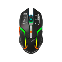 Ratón Inalámbrico para Juegos con Retroiluminación RGB, Interfaz USB, Resistente al Agua, Mecánico, Recargable, para PC y Portátiles