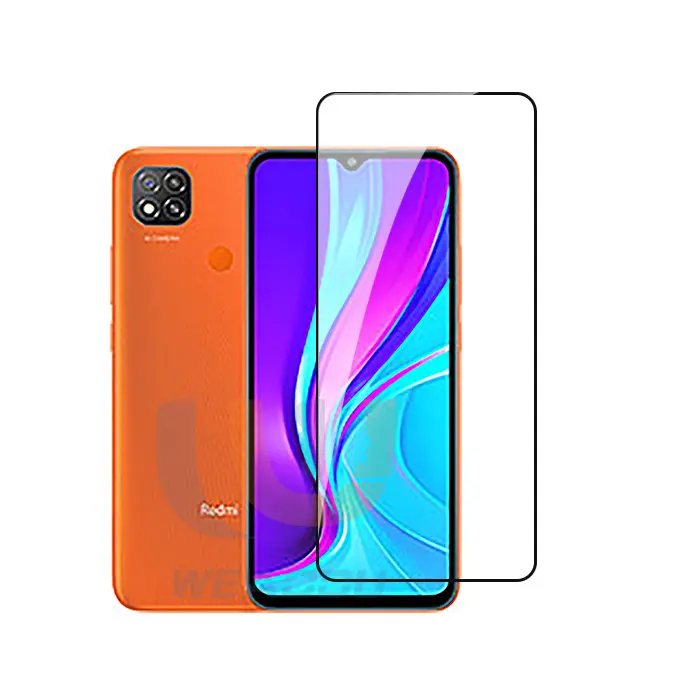 Xiaomi Redmi 9 (hindistan) temperli cam ekran koruyucu için WEADDU