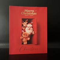 Sacs cadeaux en papier de Noël en stock avec impression couleur, finition mate et poignées en corde de polyester pour emballages de fêtes