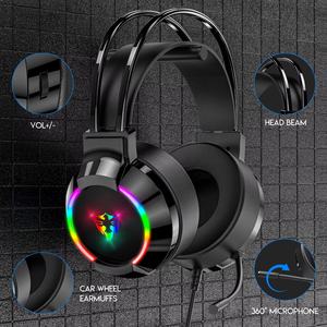 Nouveaux écouteurs filaires supra-auriculaires G606 2025 avec micro pour jeux PC, RGB lumineux, stéréo Hi-Fi, <span class=keywords><strong>haut</strong></span>-parleurs dynamiques, réduction active du bruit - Product Image 5
