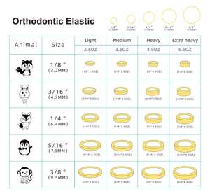 <span class=keywords><strong>Bande</strong></span> élastique en caoutchouc élastomère ligaturé de dessin animé orthodontique d'hygiène buccale pour l'emballage élastomère orthodontique - Product Image 3