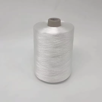 Hilo de Coser de Poliéster 100% de Alta Calidad y Tenacidad, 1 kg/rollo, Hilo para Bordar, Hilo para Puntada Invisible, 75D/2, Color Blanco Teñido