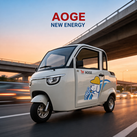 Nouvelle Arrivée Véhicule Électrique Automatique à Trois Roues 2 Places avec Cabine Fermée, Batterie au Plomb, Chariot Utilitaire pour Jardin et Ferme en Promotion