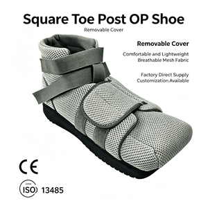 Zapato Ortopédico Postoperatorio <span class=keywords><strong>para</strong></span> <span class=keywords><strong>Adultos</strong></span> con Plantilla de Papel Premium, Amortiguación de Espuma y Entresuela de EVA, Puntera Cuadrada, <span class=keywords><strong>para</strong></span> Recuperación de Lesiones en el Dedo del Pie - Product Image 1