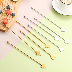 Varillas Mezcladoras de Acero Inoxidable 304, Cucharas Largas para Mezclar Cócteles, Agitadores Creativos para Bebidas, para Té con Leche, Café - Product Image 2