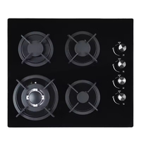 Table de cuisson à gaz intégrée OEM à 4 brûleurs, cuisinière à gaz pour la maison, l'hôtel, la cuisine, plaques de cuisson à gaz en verre trempé, cuisinière à gaz intelligente