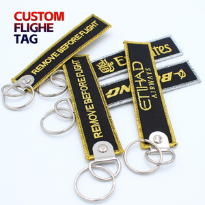 OEM Customized Woven Dog/Panda/Fruit/Rectangle Design Keychain Tags Personalized Name Plate QR Code for Travel Suitcase <b>Backpack</b> - Product Image 3
