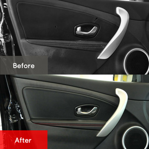Leather <b>Door</b> Panel <b>Trim</b> For Renault Fluence 2008-2017 True Microfiber Contemporary Design - Product Image 3