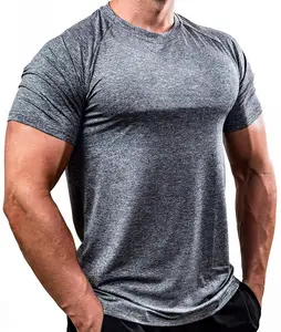 2023 New High Quality Custom Fitness T Shirt Men Factory OEM ODM Wholesale Compression Clothing Workout Sports Gym Tops Clothing
