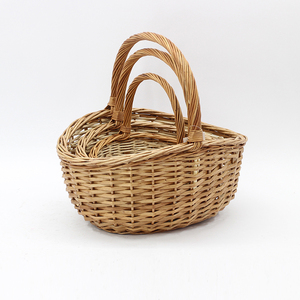 Il <span class=keywords><strong>vimini</strong></span> fatto a mano dell'alimento del tessuto della cucina all'ingrosso decora il cestino per i fiori - Product Image 1