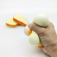 Nouveauté Jouet Squishy en forme de tranche de pain, imitation pain, jouet anti-stress à presser, rempli de farine, à remontée lente, pour soulager le stress