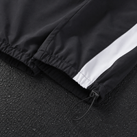 Ensemble de survêtement en nylon pour homme sur mesure OEM ODM, veste zippée, pantalon large, empiècements contrastants, streetwear, fabricant de vêtements personnalisés