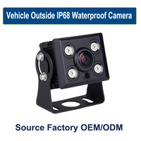 Caméra extérieure compacte AHD 1080P étanche IP68 avec vision nocturne couleur, boîtier métallique, moniteur pour mélangeur, grue, machines – ODM/OEM