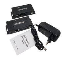 Extensor HDMI KVM de 60M con Control USB KVM, RJ45, 60m sobre IP Cat6 POC, Transmisor y Receptor de Ratón para PC