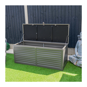 AJUNION 390L Boîte <span class=keywords><strong>de</strong></span> <span class=keywords><strong>rangement</strong></span> 103 gallons Boîte <span class=keywords><strong>de</strong></span> <span class=keywords><strong>rangement</strong></span> <span class=keywords><strong>de</strong></span> jardin en plastique pour terrasse au bord <span class=keywords><strong>de</strong></span> la piscine - Product Image 1