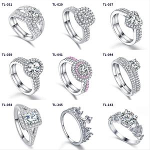 Anillo de Boda de Plata 925 con Baño de Rodio y Circonita para Mujer, con Certificado CE, Peso 14k, para Fiesta - Product Image 3