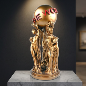 Estatua Coleccionable de Personaje de Cine y Televisión, Bañada en Oro, de Bronce Fundido, para Decoración del Hogar, Serie The World Is Yours - Product Image 3