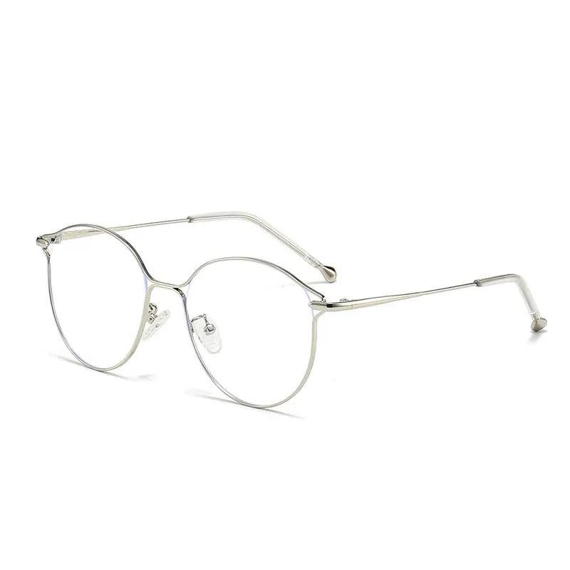 Premium Sense runde Cat Eye Brille Persönlichkeit Anti-Strahlung flache Linse Myopia Brillen fassungen Ovaler Rahmen elegant