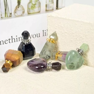 Bán hàng nóng đánh bóng tự nhiên thạch anh tím tinh thể chai nước hoa vật liệu khác nhau trái tim và đá để chữa bệnh và tặng quà - Product Image 3