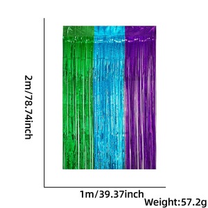 Premium Colorful Metallic Fringe Curtain Party Backdrop for Birthday Wedding Baby <b>Shower</b> Celebration - Product Image 4