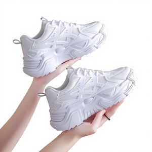 Zapatillas Deportivas Negras para <span class=keywords><strong>Mujer</strong></span>, con Aumento de Altura, para Trabajar de Pie, Sin Fatiga, Suela de EVA Suave, Antideslizantes, para Primavera y Otoño - Product Image 1