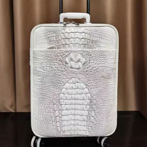 Trolley case Crocodile skin traveling luggage luxury leather travel case customized weekend bags custom made suitcase leather