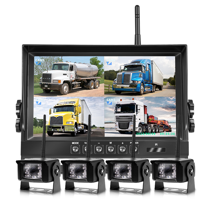 9inch 4CH Wireless Monitor+4PCS Wireless Back Up Cameras