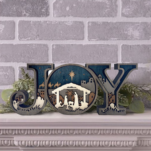 Decorazioni <span class=keywords><strong>natalizie</strong></span> creative con lettere JOY, ornamenti <span class=keywords><strong>in</strong></span> <span class=keywords><strong>legno</strong></span> per la casa, artigianato decorativo, intaglio <span class=keywords><strong>in</strong></span> <span class=keywords><strong>legno</strong></span> 3D, gioielli a forma di animale, <span class=keywords><strong>legno</strong></span> multistrato. - Product Image 2