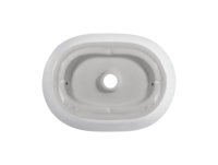 Lavabo in Ceramica di Lusso con Bordo Dorato per Hotel, Design Moderno con Scarico