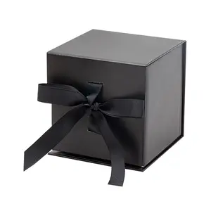 모조리 커피 차 선물 상자-작은 큐브 모양 홍차 커피 머그잔 소매 포장 선물 상자 리본