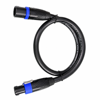 Câble audio Speakon vers Speakon NL4 4 broches, fil de haut-parleur robuste isolé en PVC OFC pour système de sonorisation de scène, vente en gros OEM