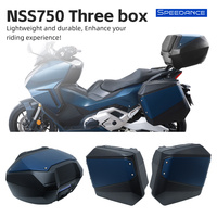 Top case et sacoches latérales pour moto, kit de modernisation/amélioration, coffres à bagages à dégagement rapide, ensemble de trois, coffre arrière, ajustement parfait pour Honda Forza750