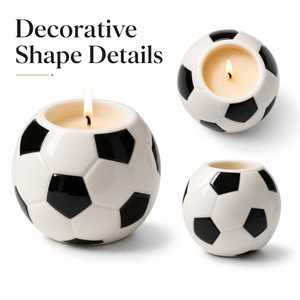 Vela Aromática Creativa de Fábrica para la Copa de Fútbol Amarilla, Taza de Café Hecha a Mano, Taza de Yeso con Diseño de Dibujos Animados, Artículos Temáticos para Fiestas de Cumpleaños - Product Image 5