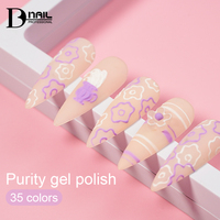 Vernis Gel Pureté OEM à Forte Viscosité Pure Desire Marque Privée Sans HEMA Vernis Gel Base Caoutchouc Couleurs Mixtes d'Été pour Salon