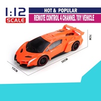 Nouvelle voiture de course télécommandée KK 1:12 grande taille 4 canaux 27 MHz pour enfants ; 32 cm prête à l'emploi, vente directe usine