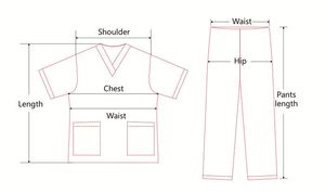 Uniforme d'hôpital élégant, tenue d'infirmière personnalisée, couleur unie, ensemble d'uniformes médicaux pour infirmières - Product Image 6