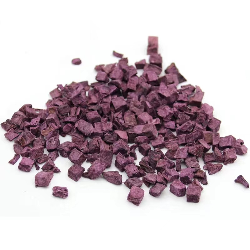 Чистый фиолетовый сладкий картофель с паровой обработкой, обезвоженный фиолетовый сладкий картофель, игральные кости