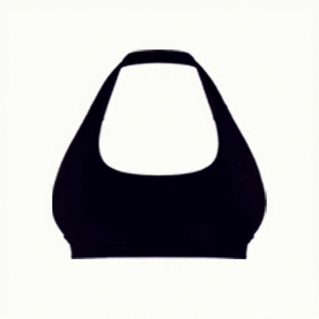 Soutien-gorge noir à encolure carrée