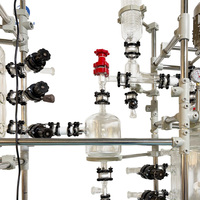 Réacteur en verre à débordement de 50 L avec moteur automatique pour réaction continue dans le traitement chimique à l'échelle pilote